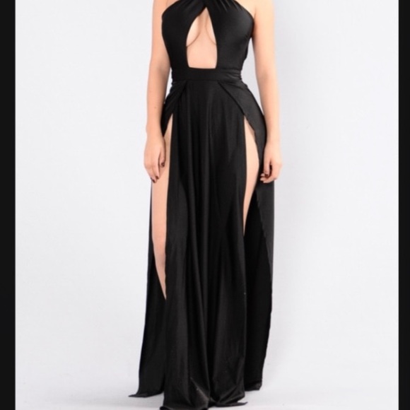 black fashion nova dress